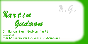 martin gudmon business card